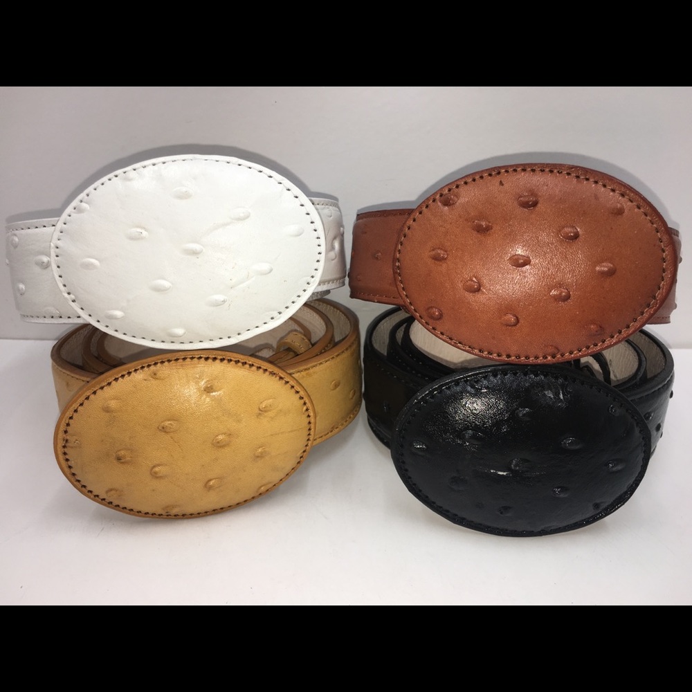 Ostrich belts 100% printed leather cintos Avestruz